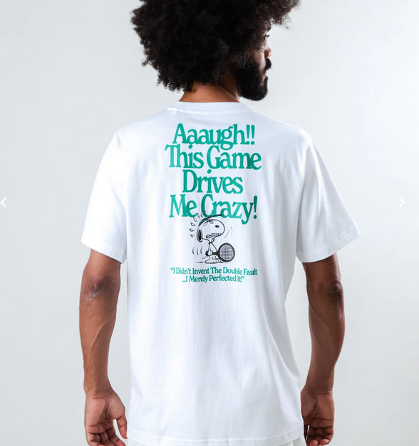T-shirt homme Snoopy Peanuts Tennis