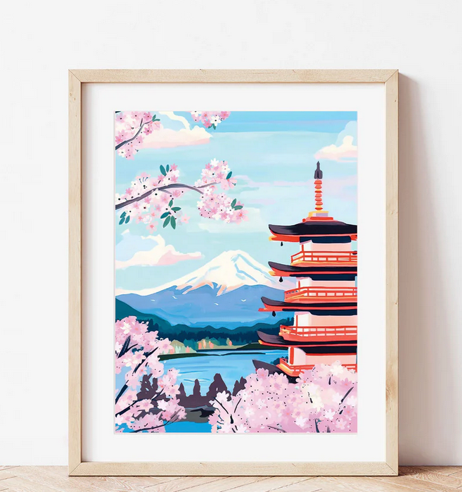 Coffret peinture au numéro Mont Fuji