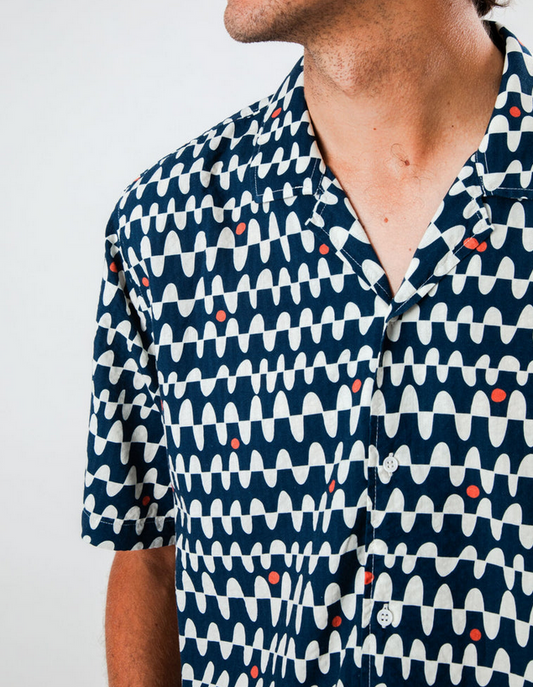 Chemise manche courte homme Sunset Navy