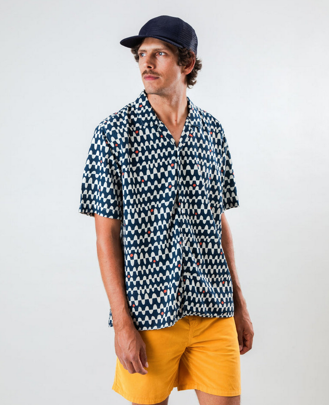 Chemise manche courte homme Sunset Navy