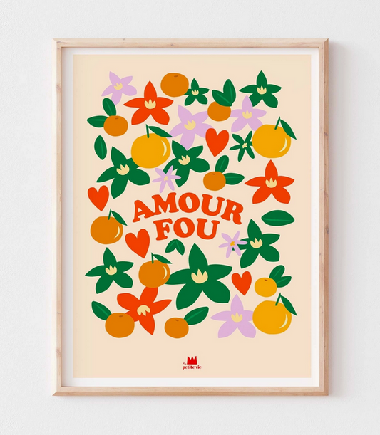 affiche 30x40cm Amour Fou