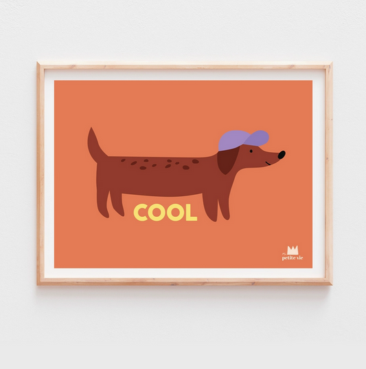 affiche 30x40cm Cool Teckel