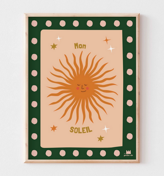 affiche 30x40cm Mon soleil