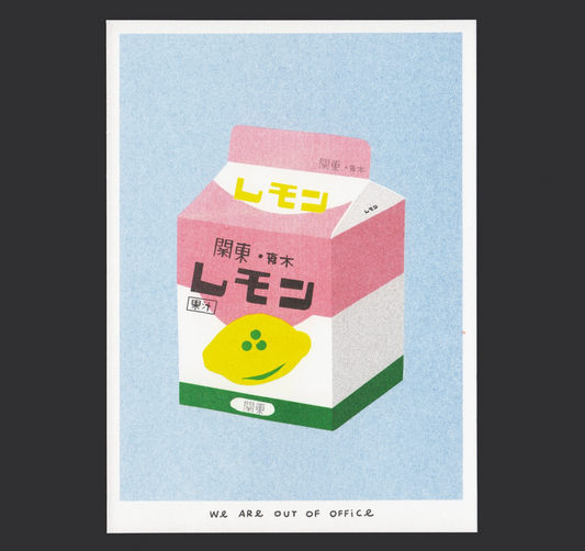 affichette art risographie Boîte de lait au citron