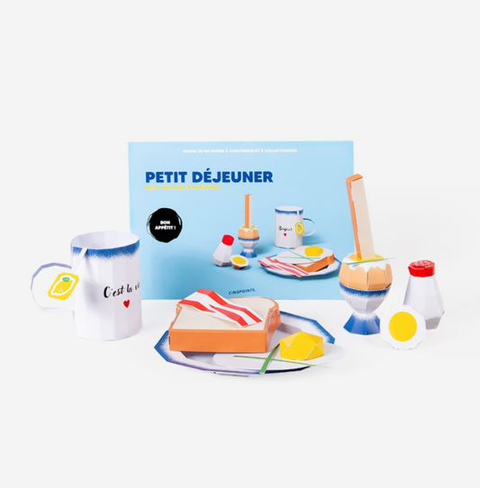 Kit assemblage papier 3D Petit déjeuner