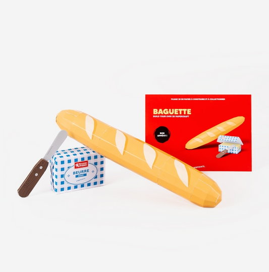 Kit assemblage papier 3D baguette beurre