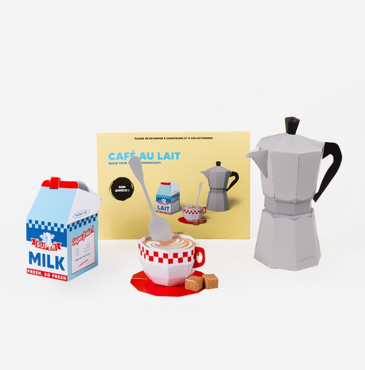 Kit assemblage papier 3D café au lait