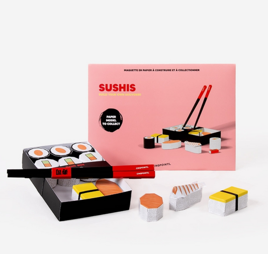 Kit assemblage papier 3D Sushis