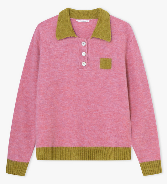Pull col polo Gum rose lime