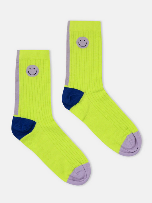 chaussettes colorbloc smiley / 3 COLORIS