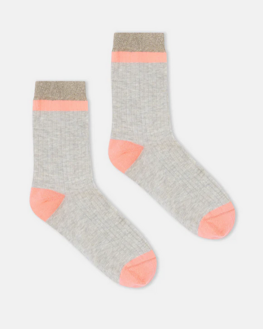 chaussettes colorbloc glitter / 4 COLORIS