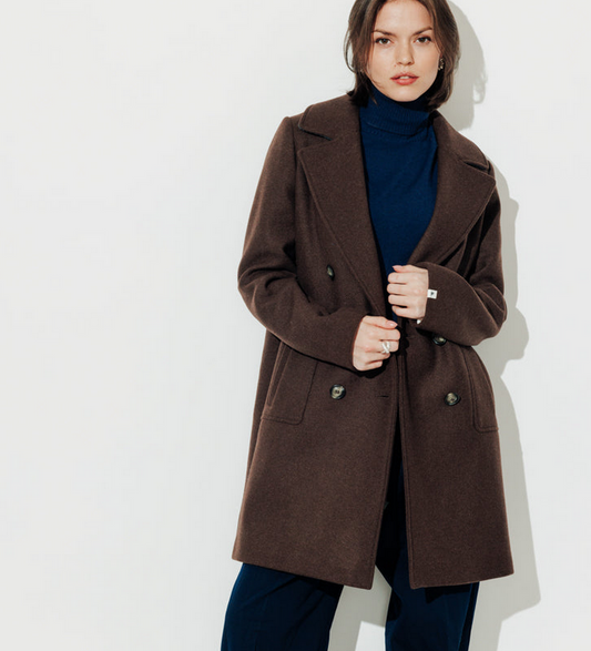 Manteau lainage Chocolat
