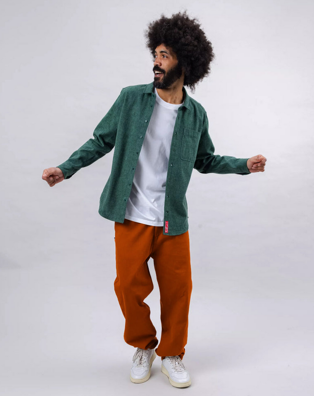 Surchemise flanelle Pizza vert ou chocolat