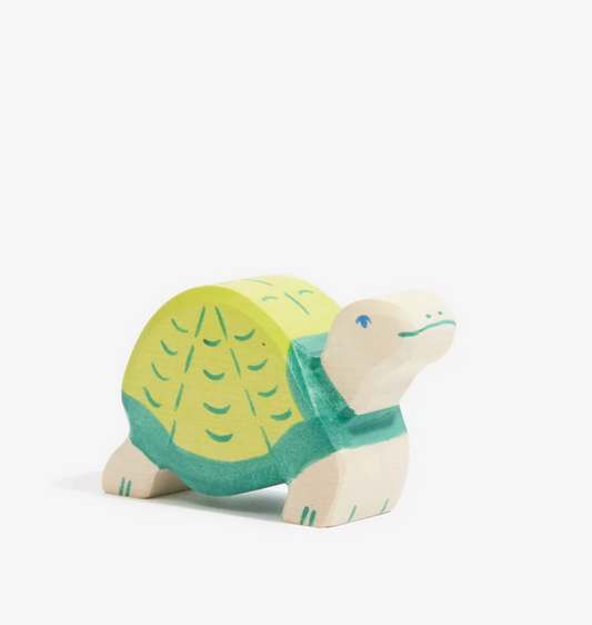 jouet en bois tortue verte