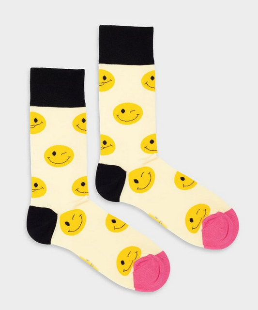 Chaussettes smiley / 2 pointures