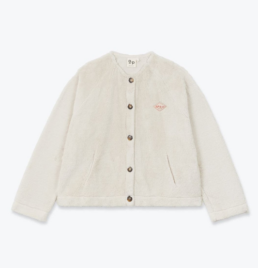 cardigan Sherpa écru
