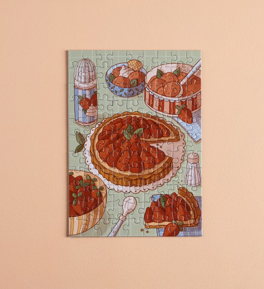 Mini puzzle 99 pièces Fabriqué en France La saison des fraises