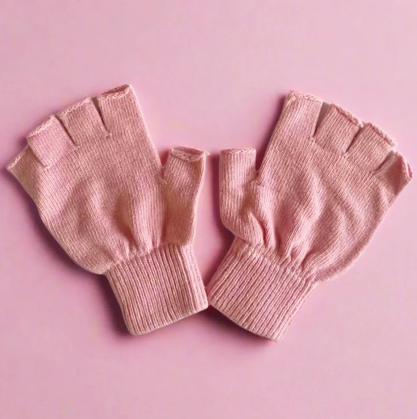 Mitaines unies mixtes rose