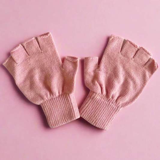 Mitaines unies mixtes rose