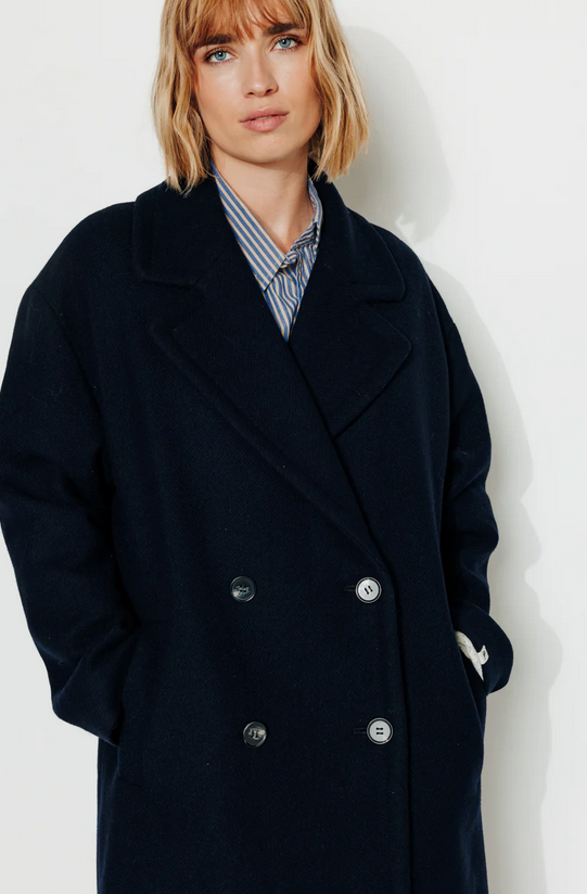 Manteau laine Eddy Navy