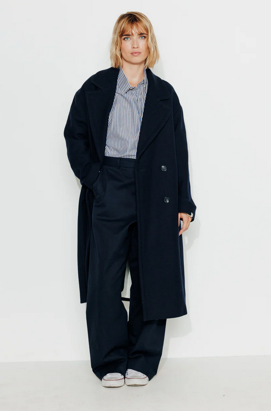 Manteau laine Eddy Navy