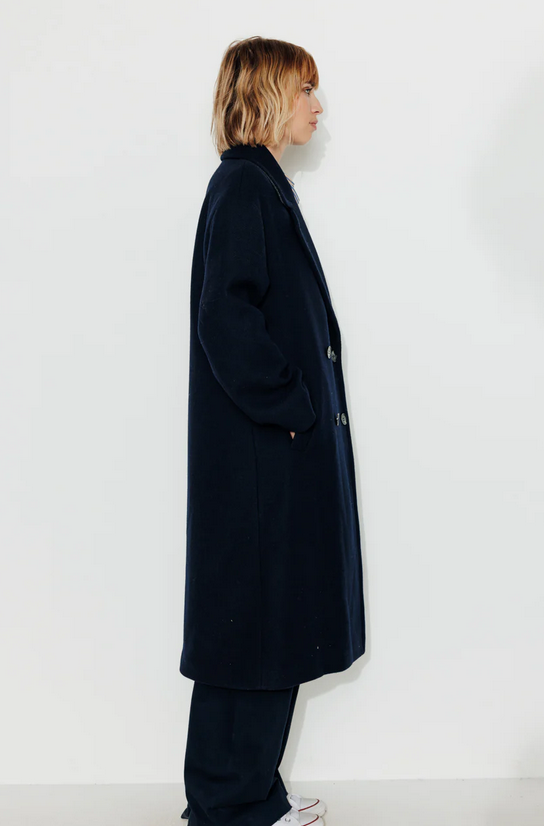 Manteau laine Eddy Navy