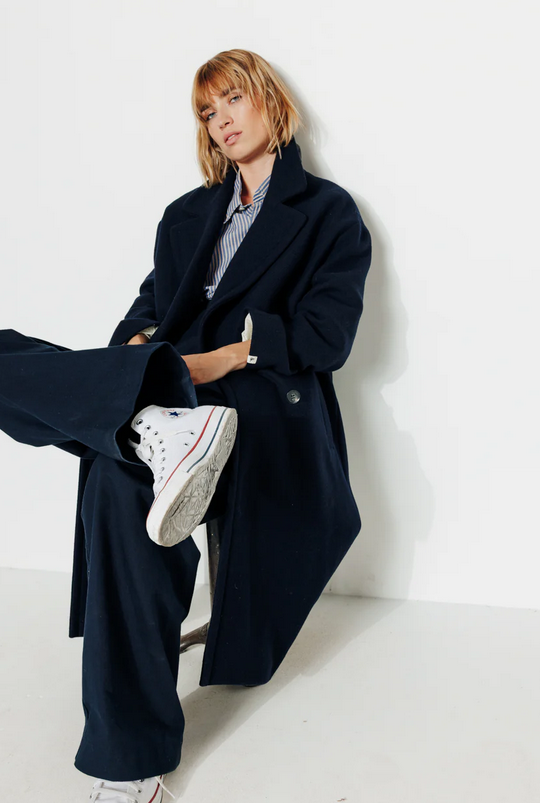 Manteau laine Eddy Navy