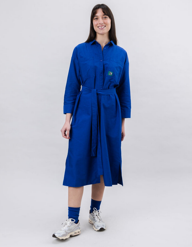 Robe chemise bleu Klein