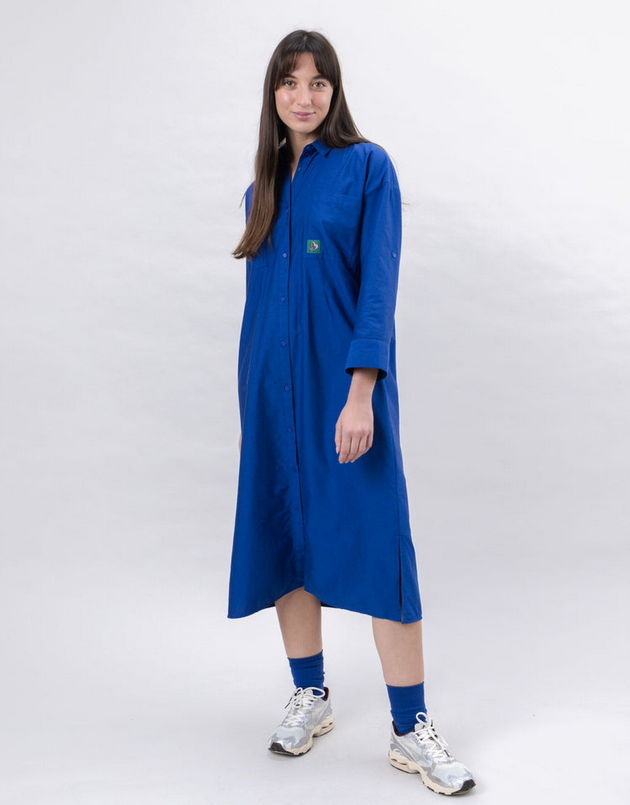 Robe chemise bleu Klein