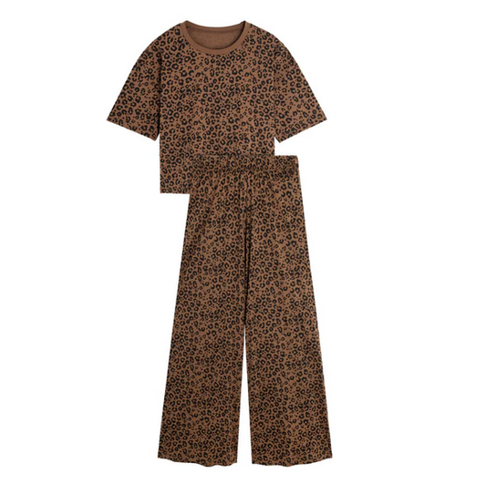 Pyjama léopard coton bio