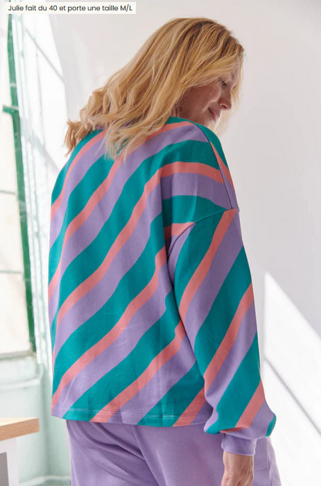 sweat flashback violet 100% coton bio