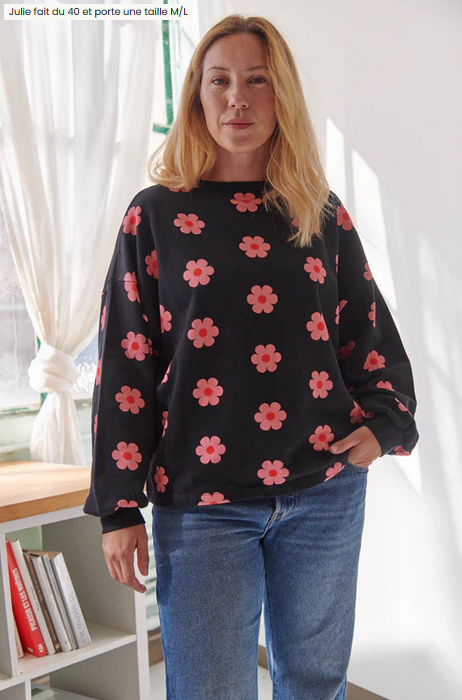 sweat flower power 100% coton bio