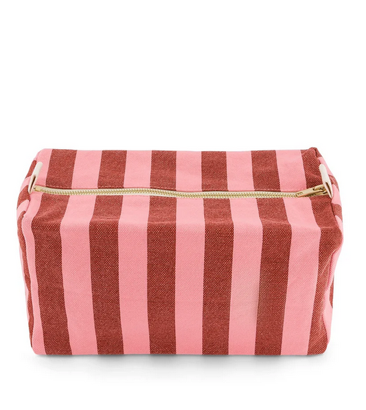 Big Trousse de toilette Rayure double rose
