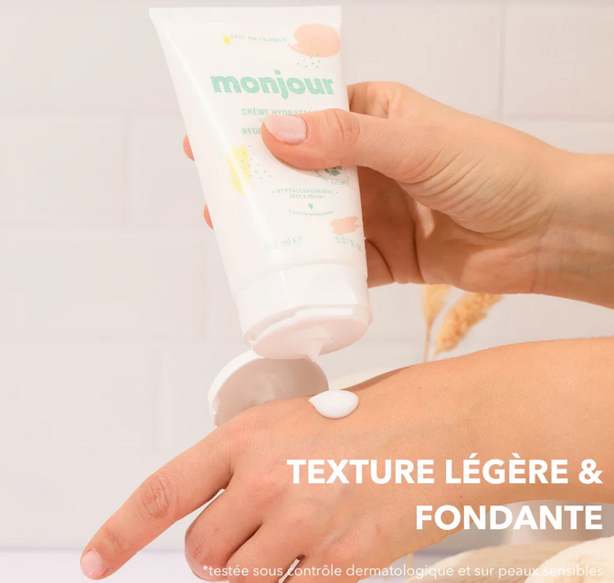 Crème hydratante visage et corps Monjour - famille - dès la naissance
