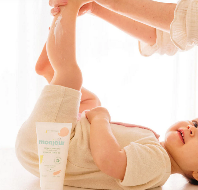 Crème hydratante visage et corps Monjour - famille - dès la naissance