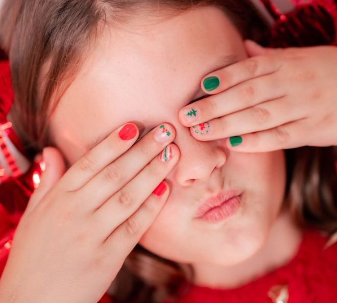 Coffret vernis à ongles nail art 2en1 - Noël + 1 porte clé offert