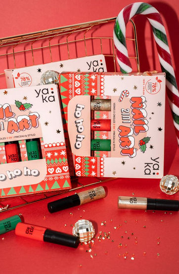 Coffret vernis à ongles nail art 2en1 - Noël + 1 porte clé offert