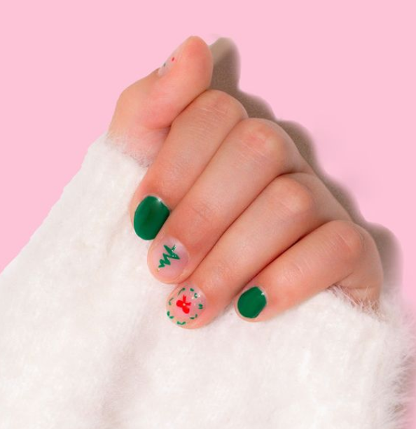 Coffret vernis à ongles nail art 2en1 - Noël + 1 porte clé offert