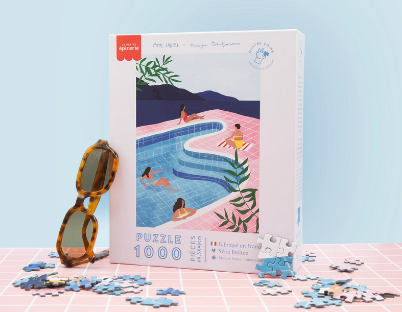Puzzle 1000 pièces Pool Ladies fabriqué en France