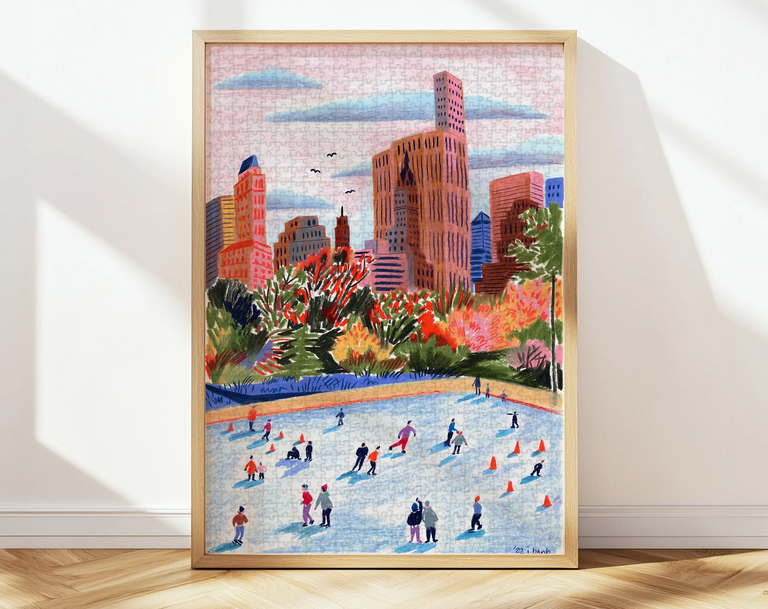 Puzzle Skating in New York - 1000 pièces fabriqué en France