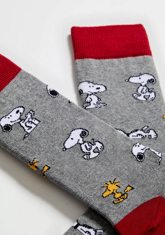 Chaussettes 41-46 Snoopy gris