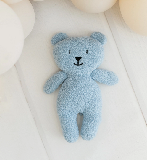 Ourson en peluche bleu ciel