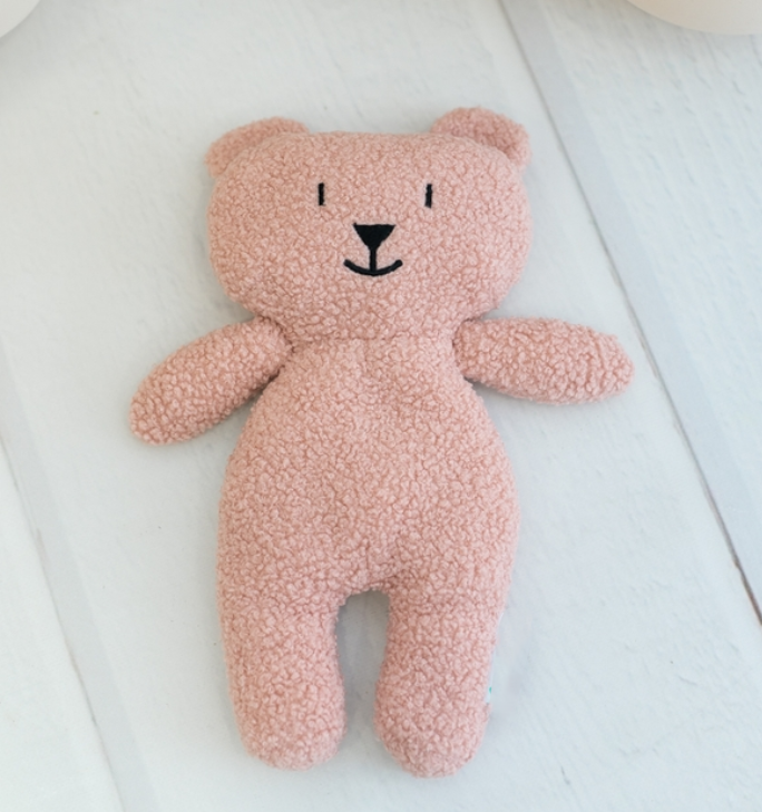 Ourson en peluche rose pastel