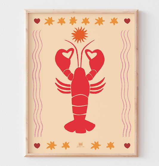 affiche 30x40cm Le homard
