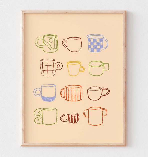 affiche 30x40cm Les jolies tasses