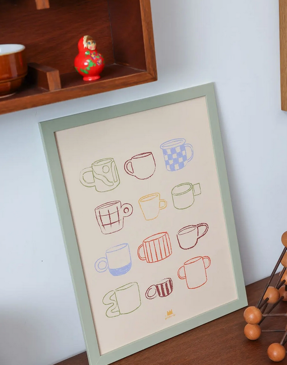 affiche 30x40cm Les jolies tasses