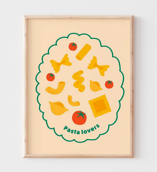 affiche 30x40cm Pasta lovers