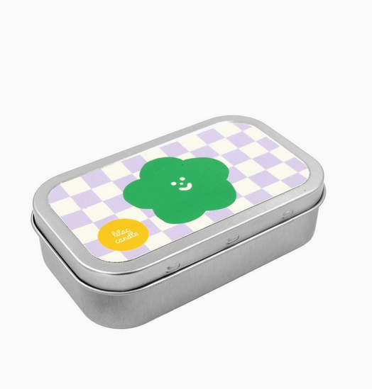 Bougie en boite Fleur lila