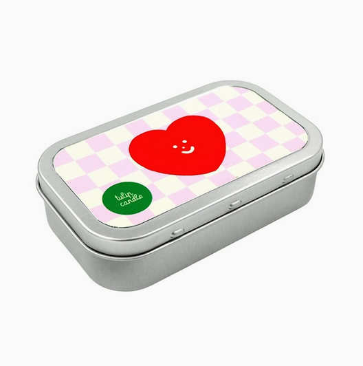 Bougie en boite Coeur sourire