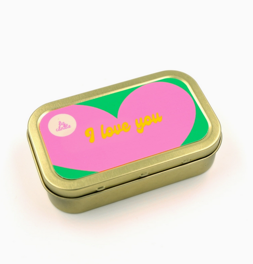 Bougie en boite message I love you